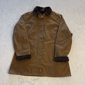 Barbour Brown and Tan Checkered Jacket